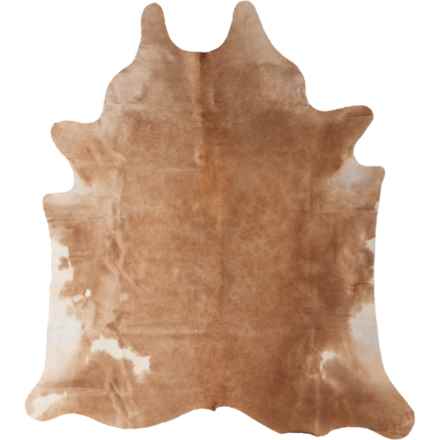 BS Trading Cowhide Area Rug - 5’6”x7’6” in Golden Brown