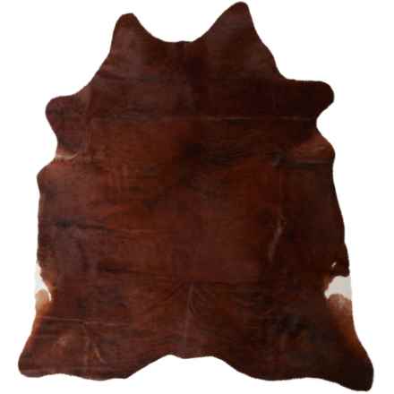 BS Trading Cowhide Area Rug - 5’6”x7’6” in Red Brindle