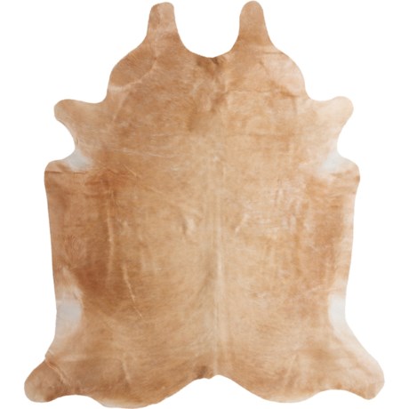 BS Trading Cowhide Area Rug - 5’6”x7’6” in Tan Brindle