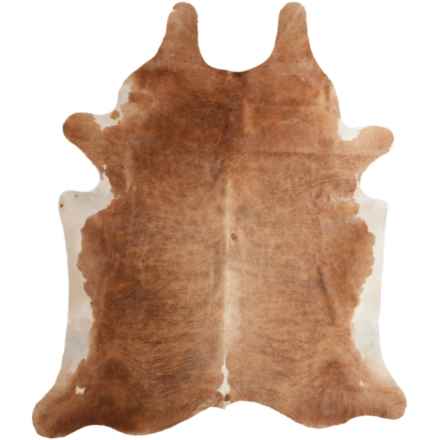 BS Trading Cowhide Area Rug - 6x8’ in Brown Brindle