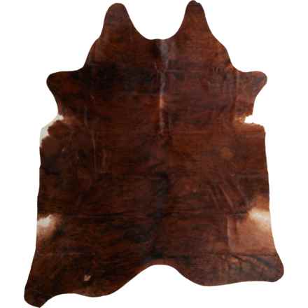 BS Trading Cowhide Area Rug - 6x8’ in Red Brindle