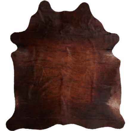 BS Trading Cowhide Area Rug - 6x8’ in Red Brindle