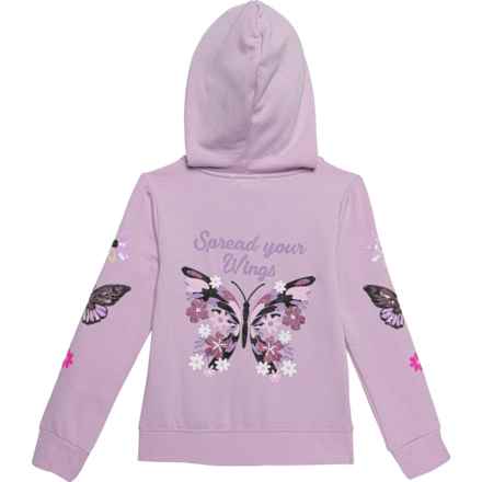 Btween Big Girls Fleece Sweater - Full Zip in Fair Orchid