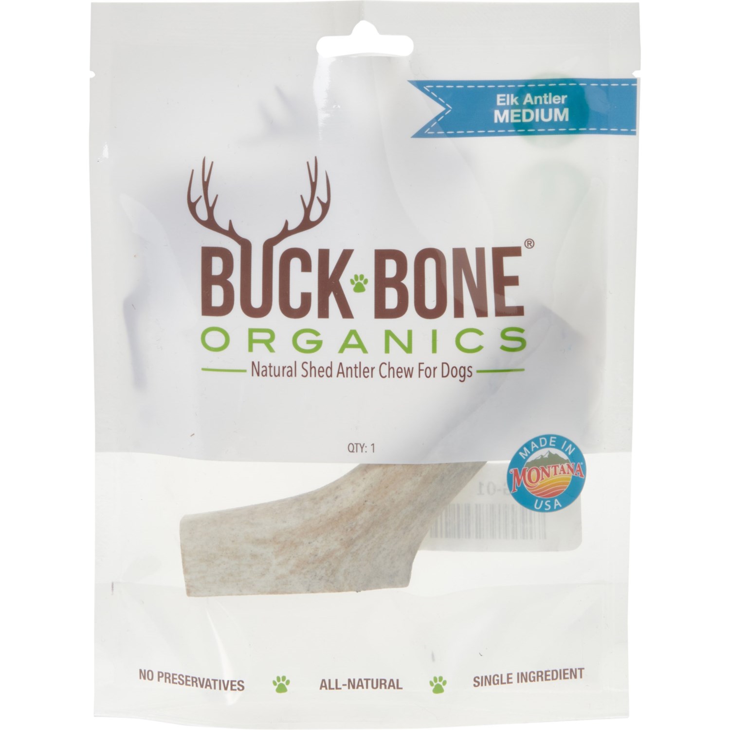 BUCK BONE Elk Antler Dog Chew Treat Medium Save 33