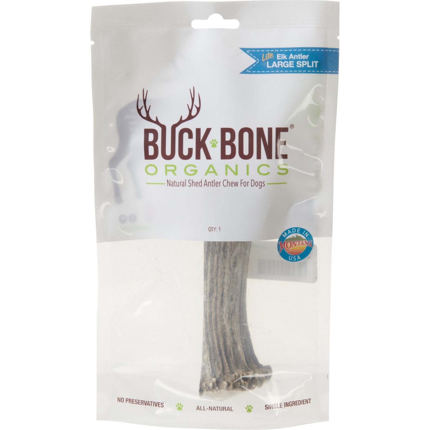 Buck Bones Organics Elk Split Antler Dog Chew - Large - Save 25%