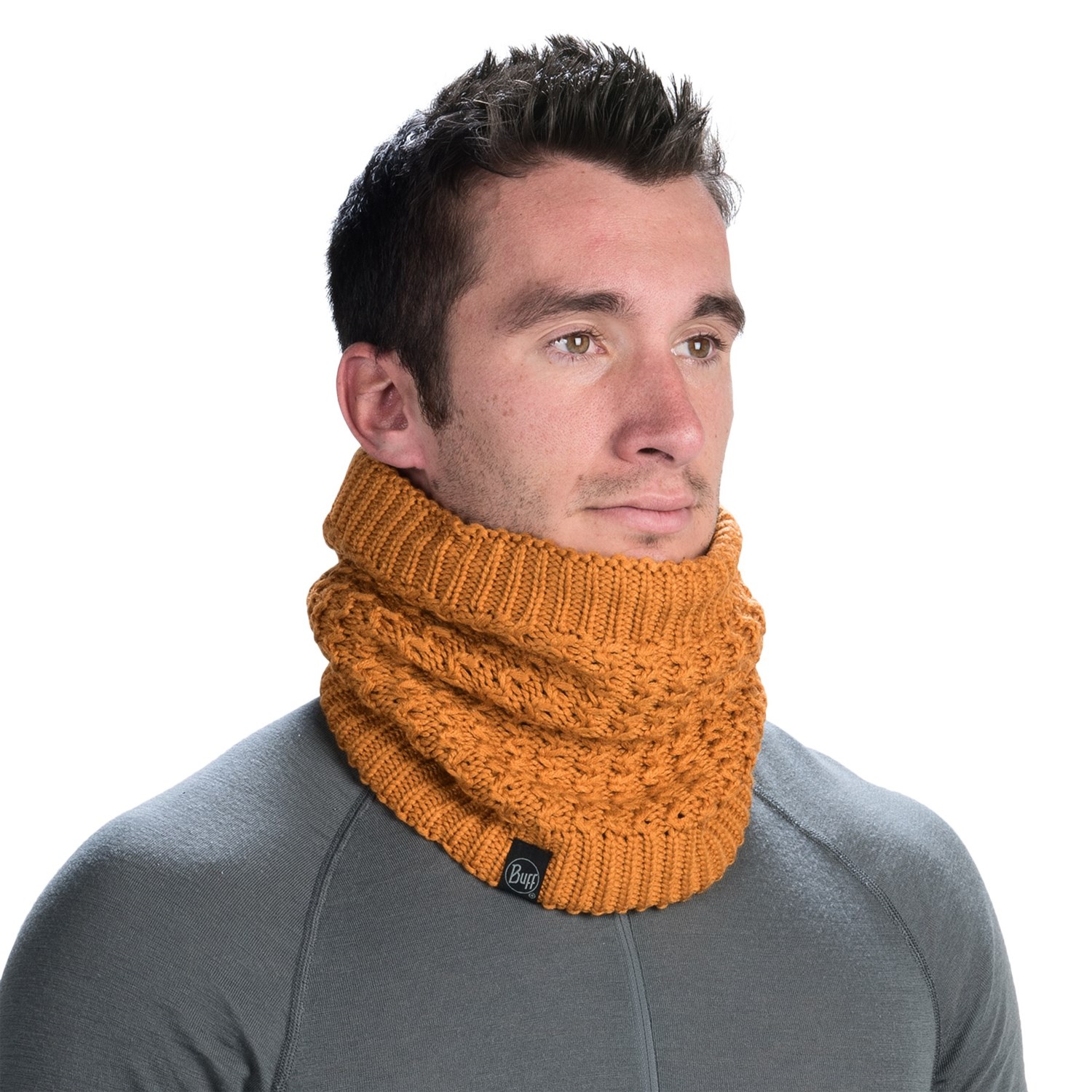 Buff Knit and Polar Fleece Neck Gaiter (For Men and Women) - Save 45%