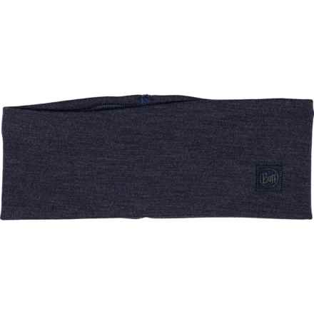 Buff Wide Headband - Merino Wool (For Men) in Night Blue