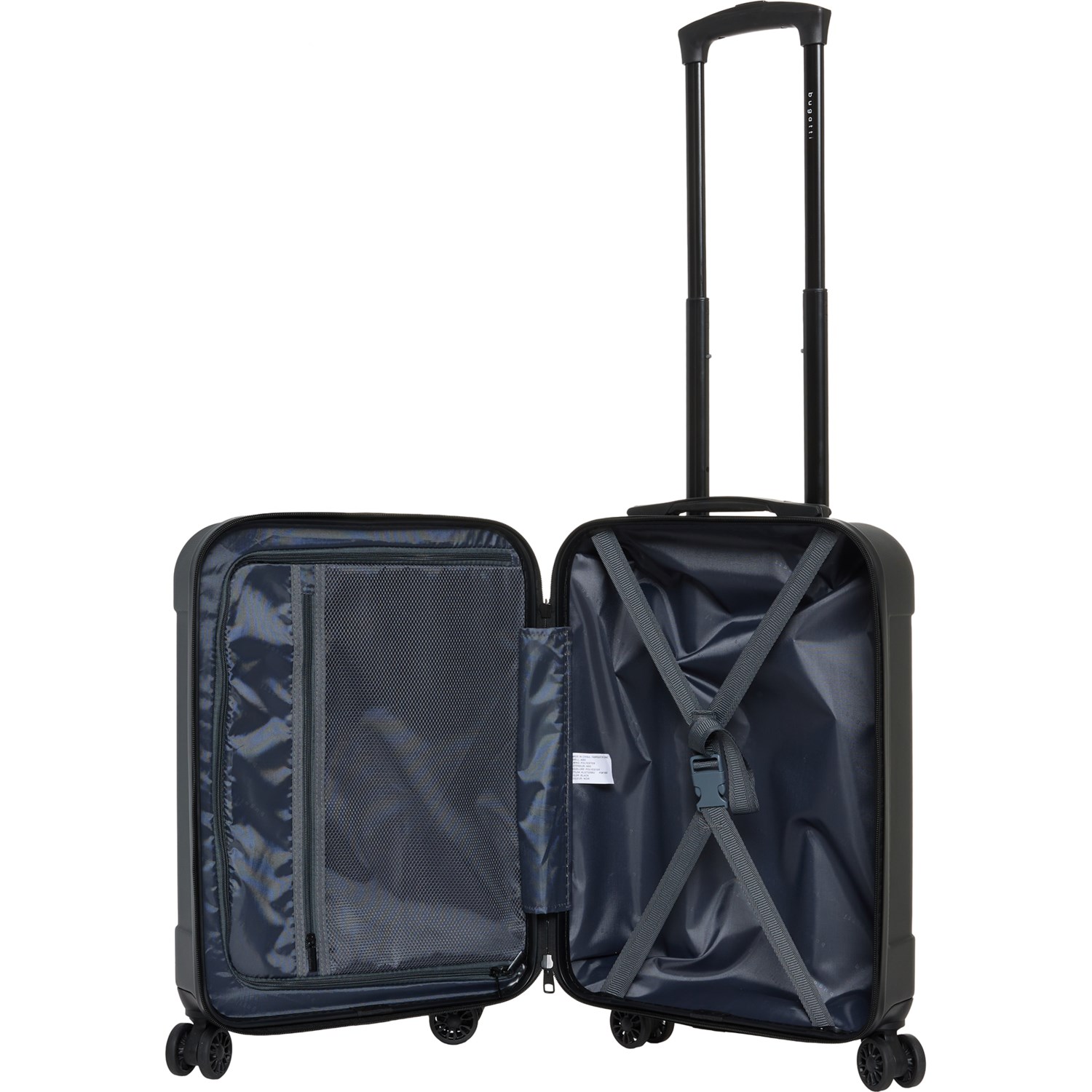Bugatti 20” Madrid Spinner Carry-On Suitcase - Hardside, Black