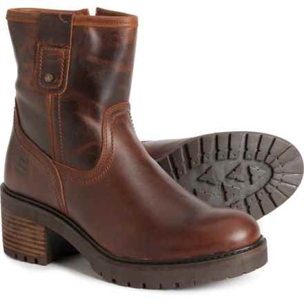 BULLBOXER Made in Portugal Pull-On Heel Booties - Leather (For Women) in Brown