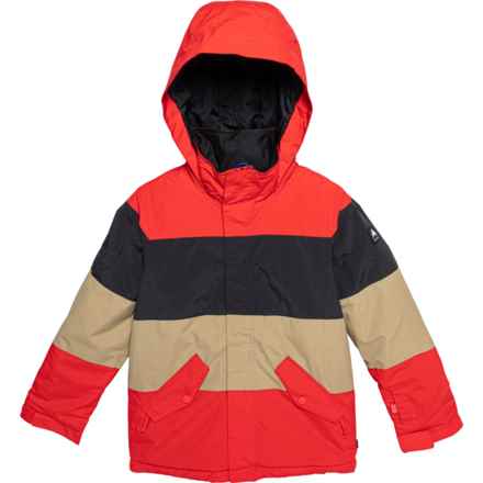 Burton Big Boys Symbol Ski Jacket - Waterproof, Insulated in Tomato/True Black/Kelp