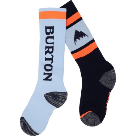 Burton Boys and Girls Weekend Midweight Snow Socks - 2-Pack, Crew in Ballad Blue