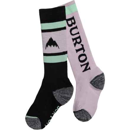 Burton Boys and Girls Weekend Midweight Snow Socks - 2-Pack, Over the Calf in Elderberry