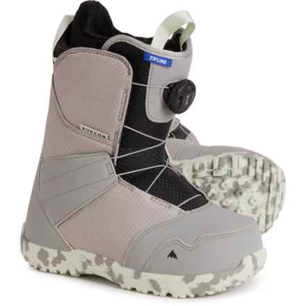 Burton Boys and Girls Zipline BOA® Snowboard Boots in Gray/Neo-Mint