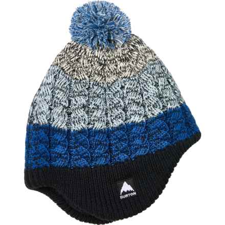 Burton Fleece-Lined Earflap Beanie (For Toddlers) in Dusty Blue