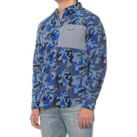 Burton Hearth Fleece Shirt - Snap Up, Long Sleeve in Cobalt Terra Camo