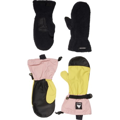 Burton Hi-Five Ski Mittens - Waterproof, Insulated, Touchscreen Compatible (For Men) in Sulfur/Powder Blush/True Black