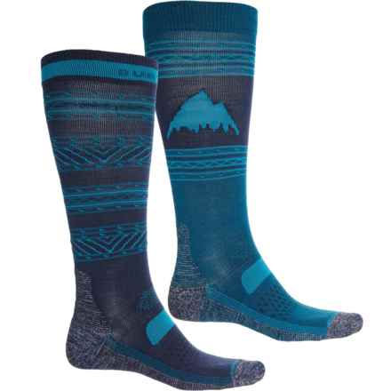 Burton High-Performance Lightweight Ski Socks - 2-Pack, Over the Calf (For Men) in Lyons Blue