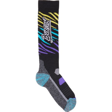 Burton Performance Midweight Ski Socks - Over the Calf (For Boys and Girls) in Safari