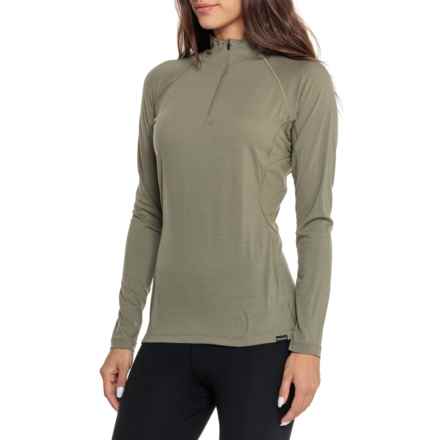 Burton Phayse Base Layer Top - Merino Wool, Zip Neck, Long Sleeve in Forest Moss