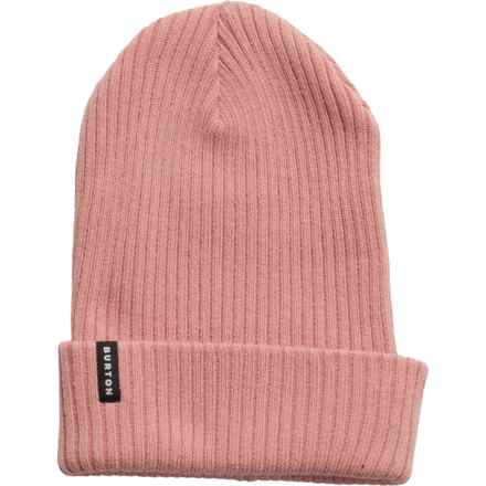 Burton Recycled Ribbed Beanie in Powder Blush