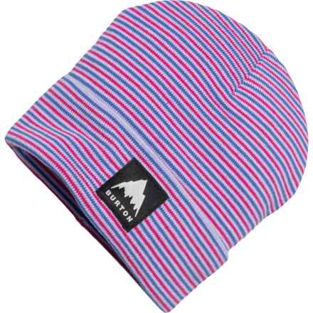 Burton Recycled Stripe Beanie (For Big Girls) in Fuchsia Fusion/Amparo Blue/Supernova