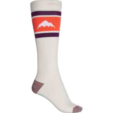 Burton Weekend Ski Socks - Over the Calf (For Women) in White/Coral/Purple - Closeouts