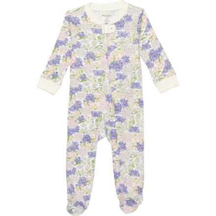 BURT'S BEES BABY Infant Girls Floral Sleep and Play Pajamas in Wisteria