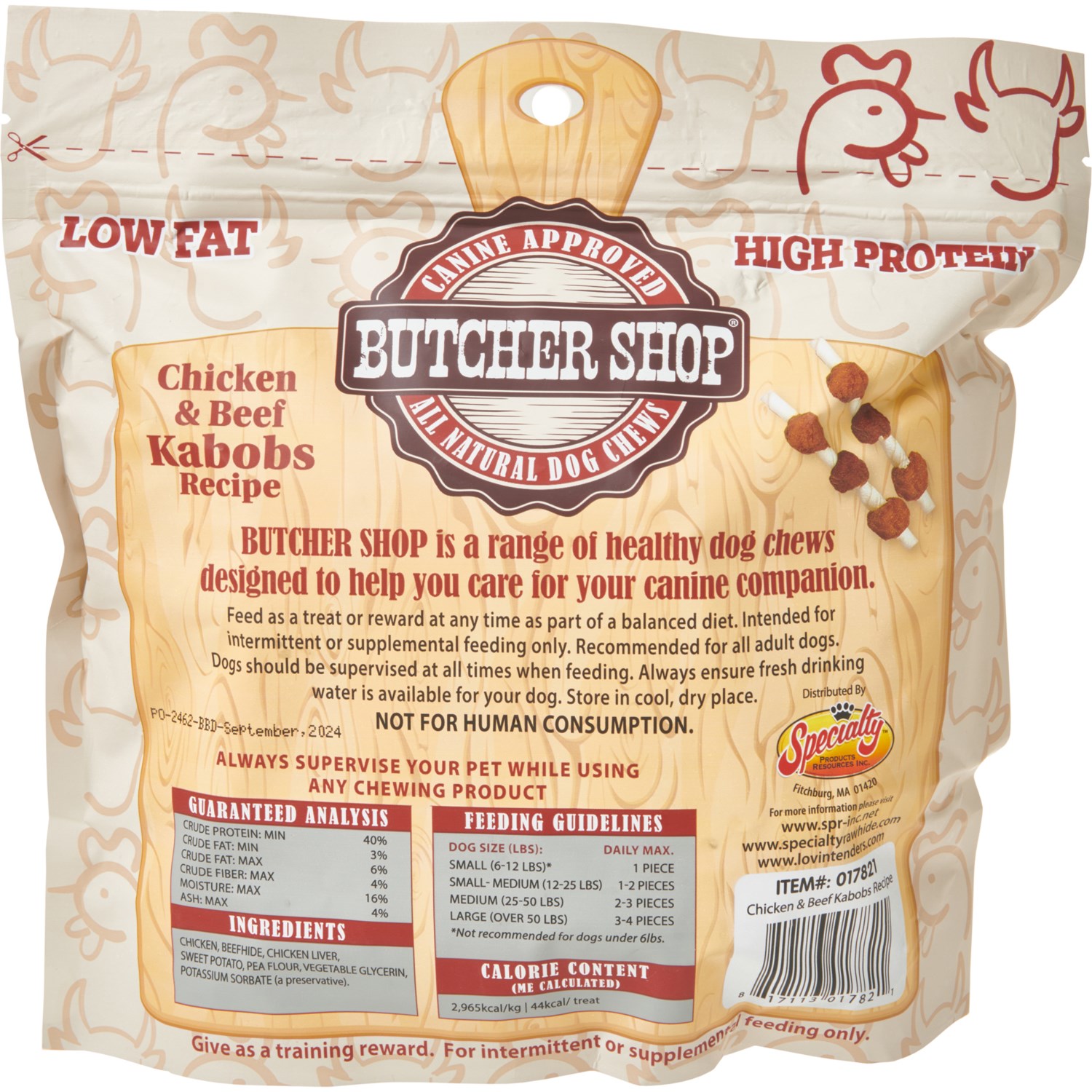 Butcher Shop Chicken and Beef Kabobs Dog Treats - 17 oz. - Save 31%