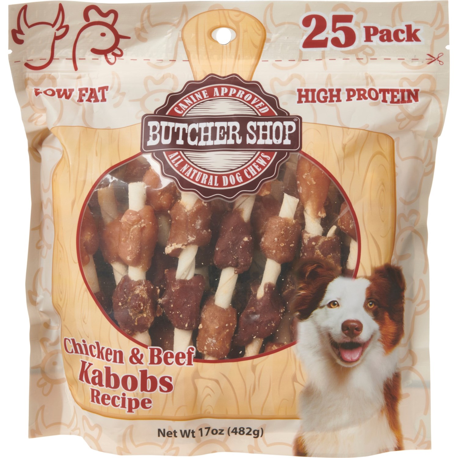 Butcher Shop Chicken and Beef Kabobs Dog Treats - 25-Pack - Save 31%