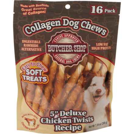 Butcher Shop Deluxe Twists Collagen Dog Treats - 16-Pack in Chicken