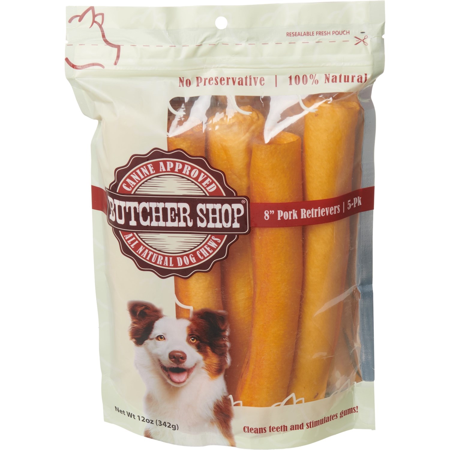 Butcher Shop Pork Retriever Dog Treats - 5-Pack, 12 oz. - Save 33%