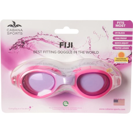 Cabana Sports Fiji Swim Goggles (For Men and Women) in Hot Pink Lavender/Lavender