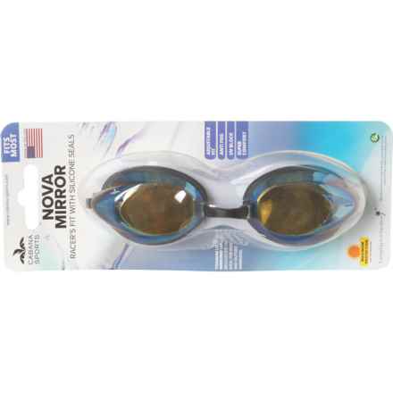 Cabana Sports Nova Mirror Swim Goggles (For Men and Women) in Silver/Black-Smoke Gold