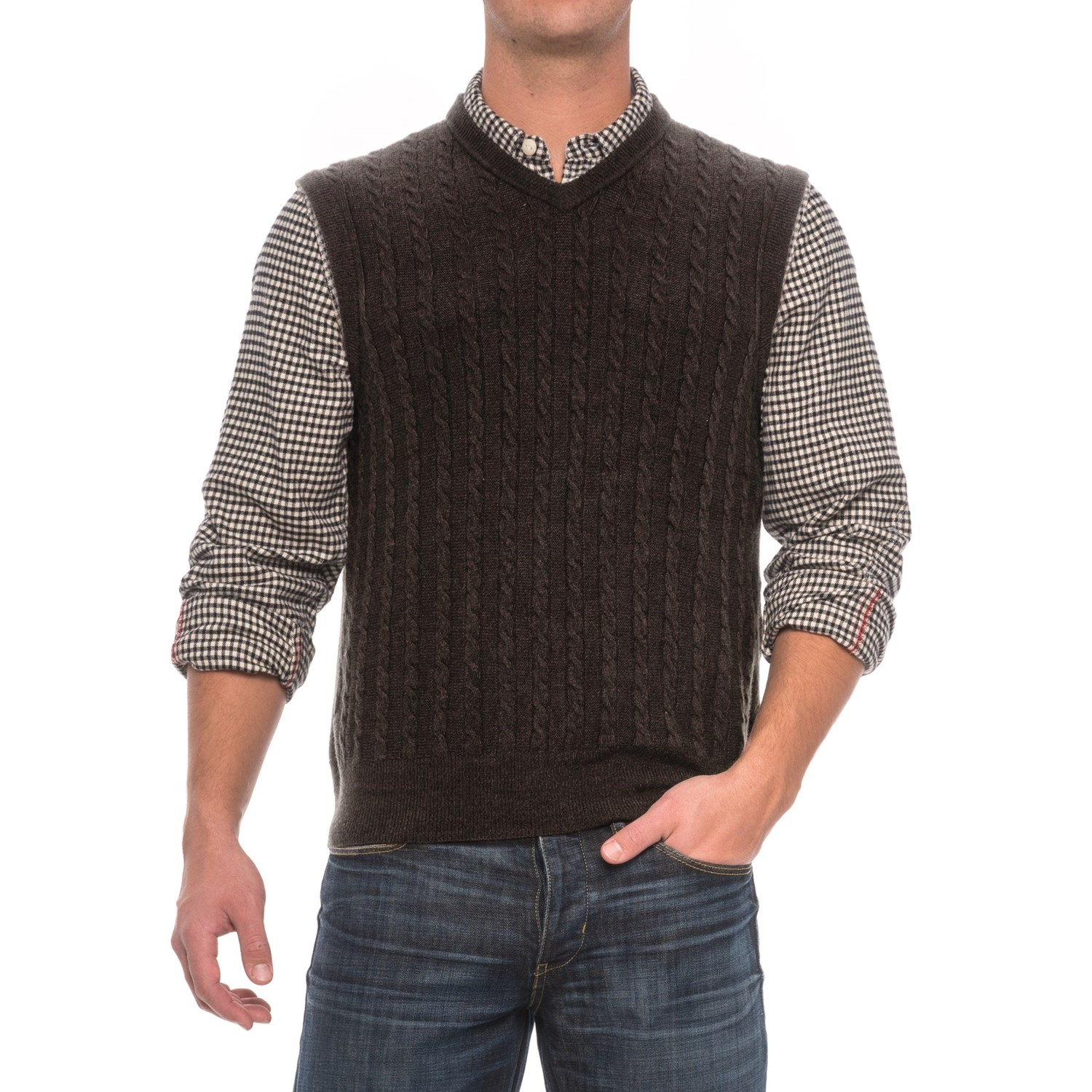 Cable-Knit Sweater Vest (For Men) - Save 60%