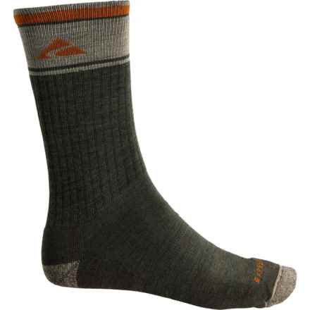 Cabot & Sons Hiking Socks - Merino Wool, Crew (For Men) in Forest/Orange