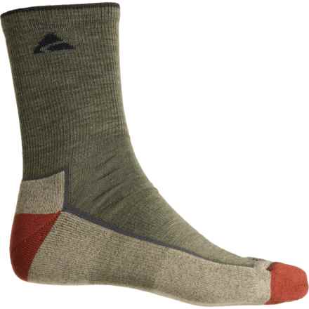 Cabot & Sons Hiking Socks - Merino Wool, Crew (For Men) in Hiking Green/ Chestnut Heather