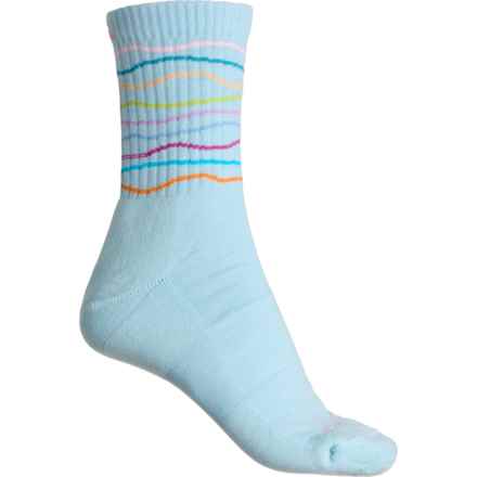 Cabot & Sons Hiking Socks - Merino Wool, Crew (For Women) in Glacier/Orchid