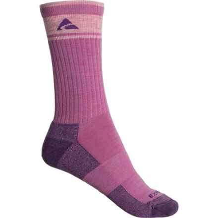 Cabot & Sons Hiking Socks - Merino Wool, Crew (For Women) in Violet/ Plum
