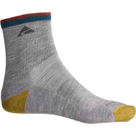 Cabot & Sons Trail Hiking Socks - Merino Wool, Crew (For Men) in Light Gray/ Dirty Gold