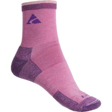 Cabot & Sons Trail Hiking Socks - Merino Wool, Quarter Crew (For Women) in Violet Plum