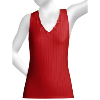 Calida Etude Tank Top - Lace Trim (For Women) in Tango