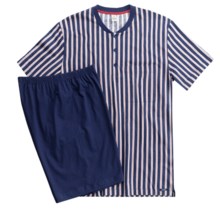 Calida Off Shore Single-Jersey Pajamas - Short Sleeve (For Men) in Navy - Closeouts