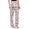551YF_2 Calida Pure Cotton Interlock Floral Print Lounge Pants (For Women)