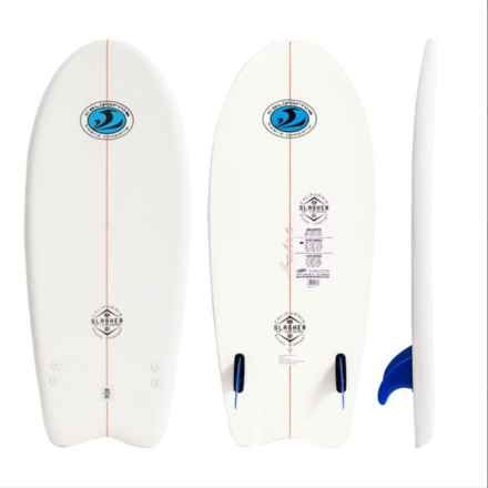 California Board Company Slasher Blackball Foam Surfboard - 54” in White/Blue