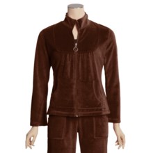 Calispia Cotton Velour Jacket (For Women) in Chocolate - Closeouts