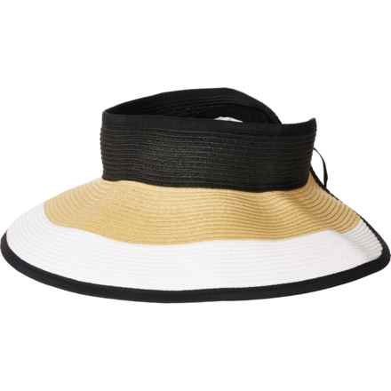 Callaway Golf Allure Paper Straw Visor in Black/Natural/White