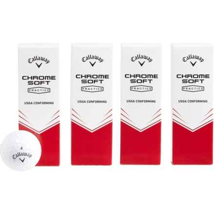 Callaway Golf Chrome Soft Practice Golf Balls - 12-Pack in White