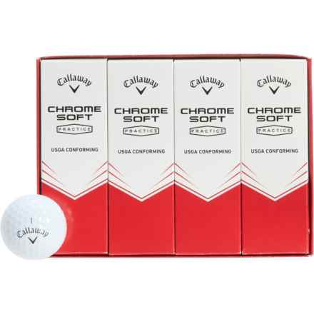 Callaway Golf Chrome Soft Practice Golf Balls - 12-Pack in White - 2nds
