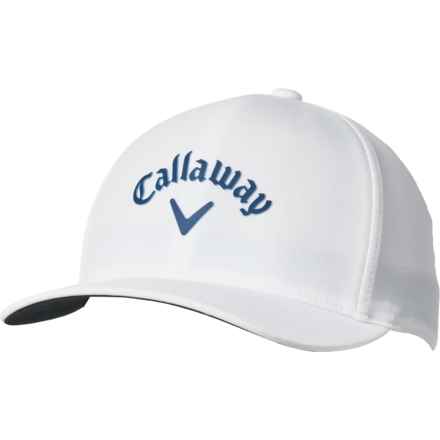 Callaway Golf Stretch Fit Baseball Cap in White/Navy - Closeouts