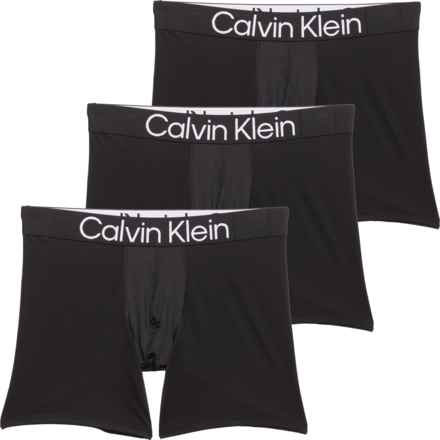 Calvin Klein Bold Logo Microfiber Boxer Briefs - 3-Pack in Ub1 Black